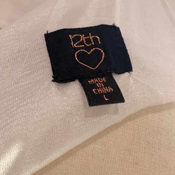 NWOT 12th Heart White Button Back Sundress. Sz L - Picture 5 of 7